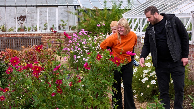 Family enjoying Harvest at Hinton Ampner